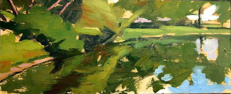 Dean Fisher, Summer Pond-II, 12-x-14_Oil-on-Panel